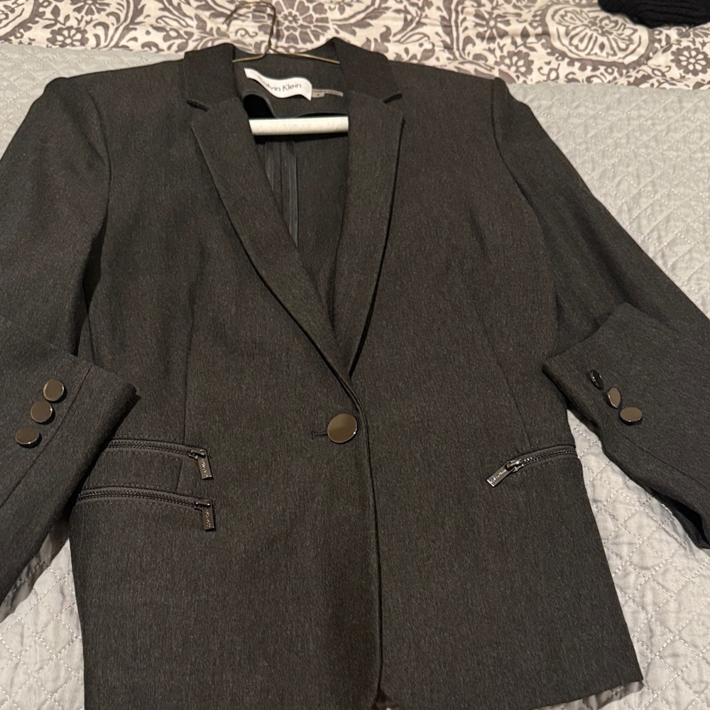 Calvin Klein Charcoal Women's Blazer